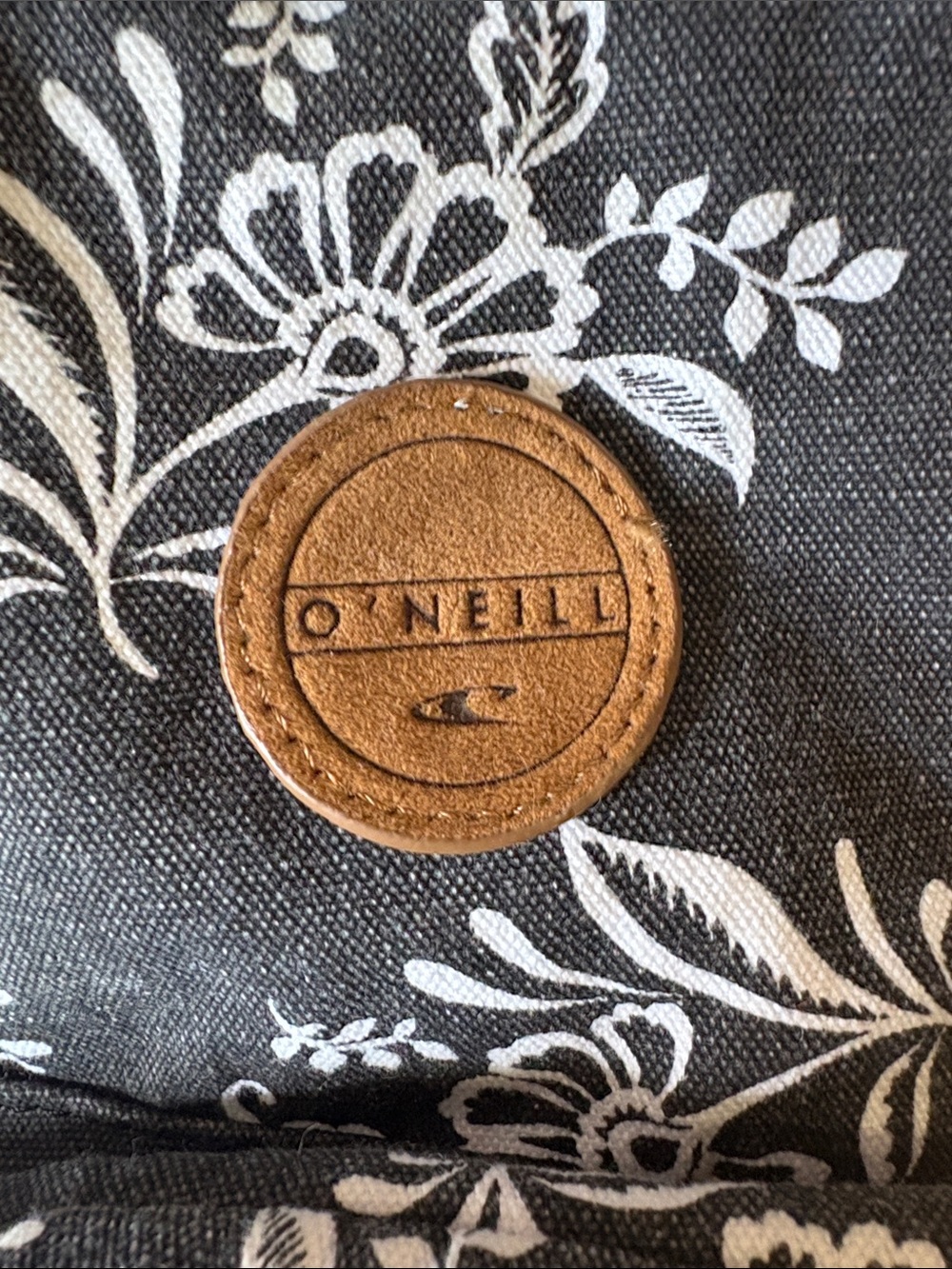 O'Neill Black Floral Canvas mini Backpack - Picture 5 of 5